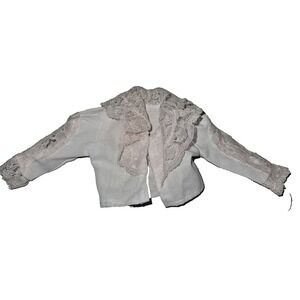 Barbie Jacket White Pink Lace Doll Clothes Accessories RARE